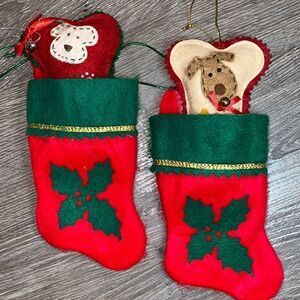 Felt Dog Bone Christmas Stockings